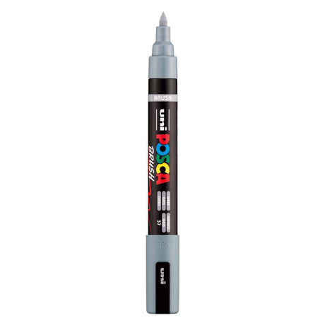 Uni posca brushmarker pc5br grijs - brushpunt 1-4 mm