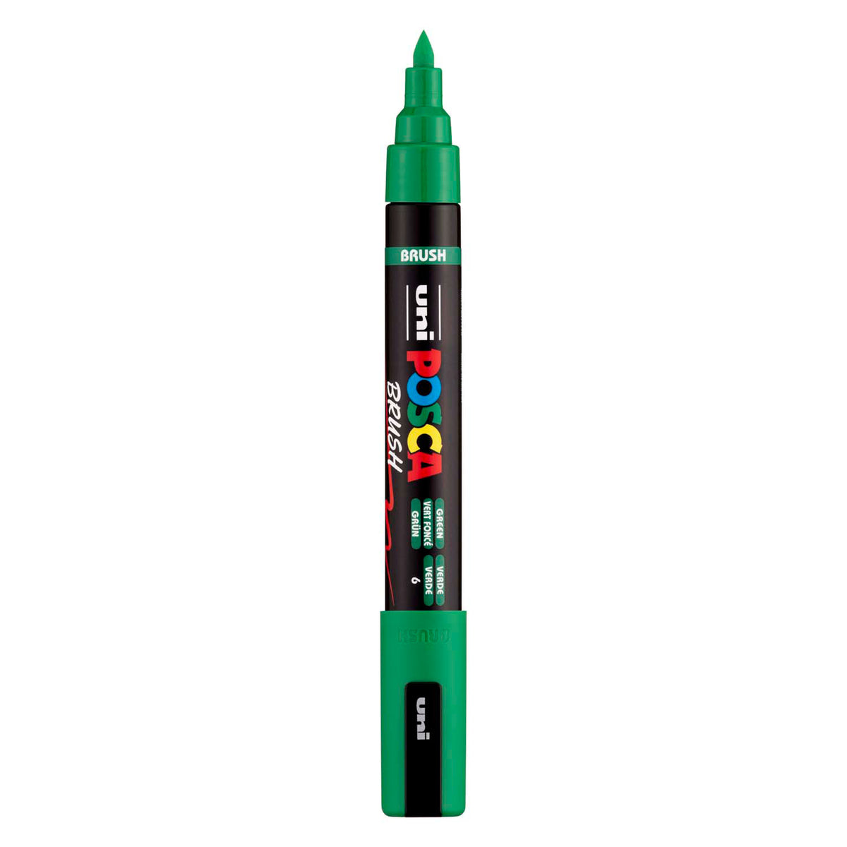 Feutre pinceau Uni posca pc5br vert - pointe pinceau 1-4 mm