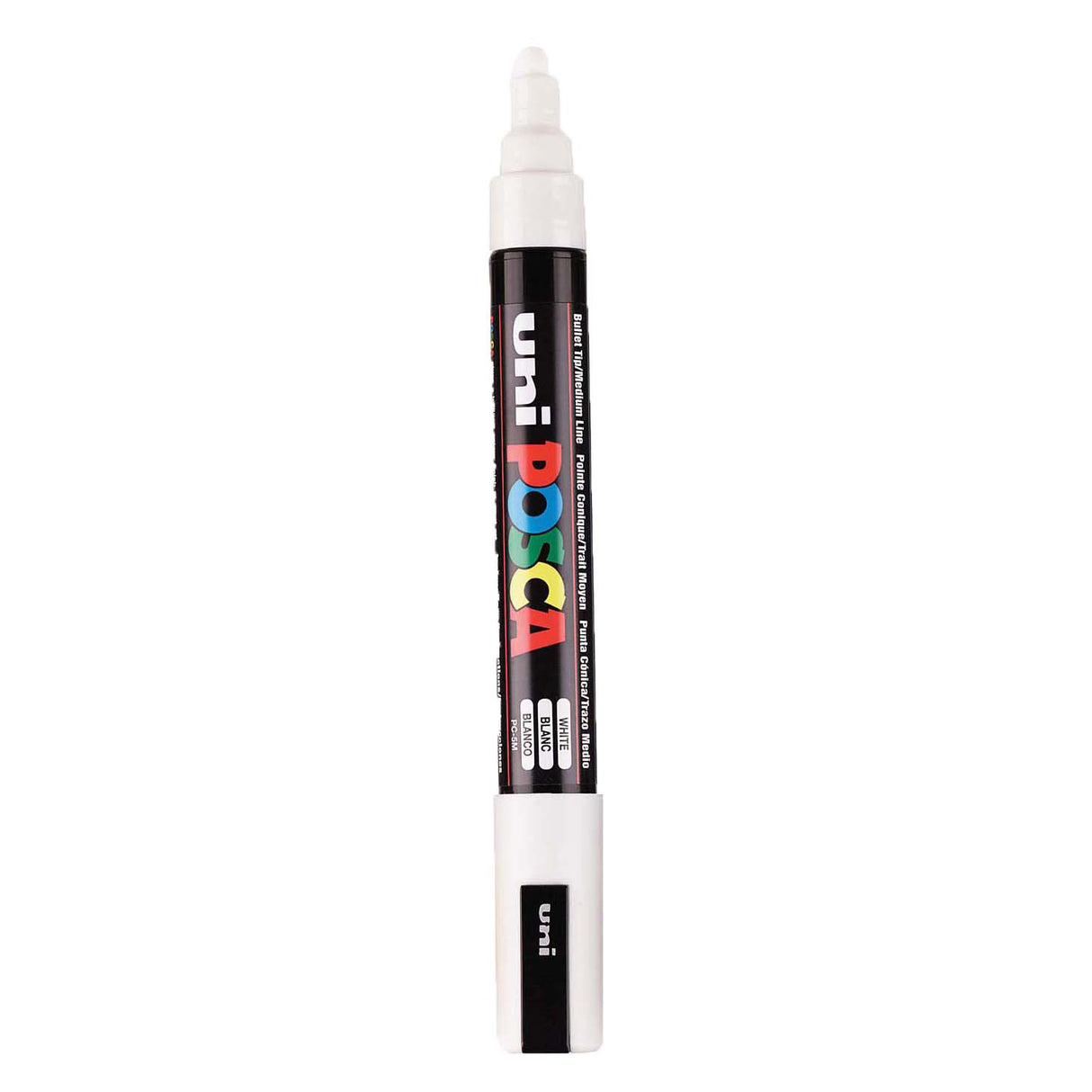 Marqueur Uni-posca posca, taille pc-5m, largeur de trait 2,5 mm, moyen, blanc, 1 pièce