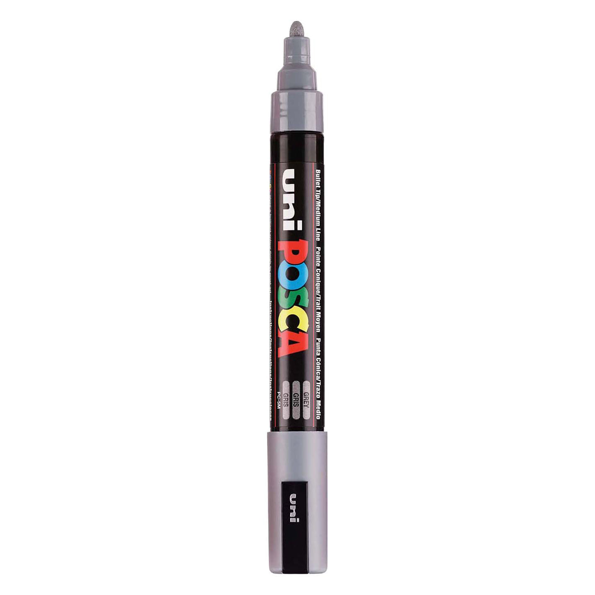 Marqueur Uni-posca posca, taille pc-5m, largeur de trait 2,5 mm, moyen, gris, 1 pièce
