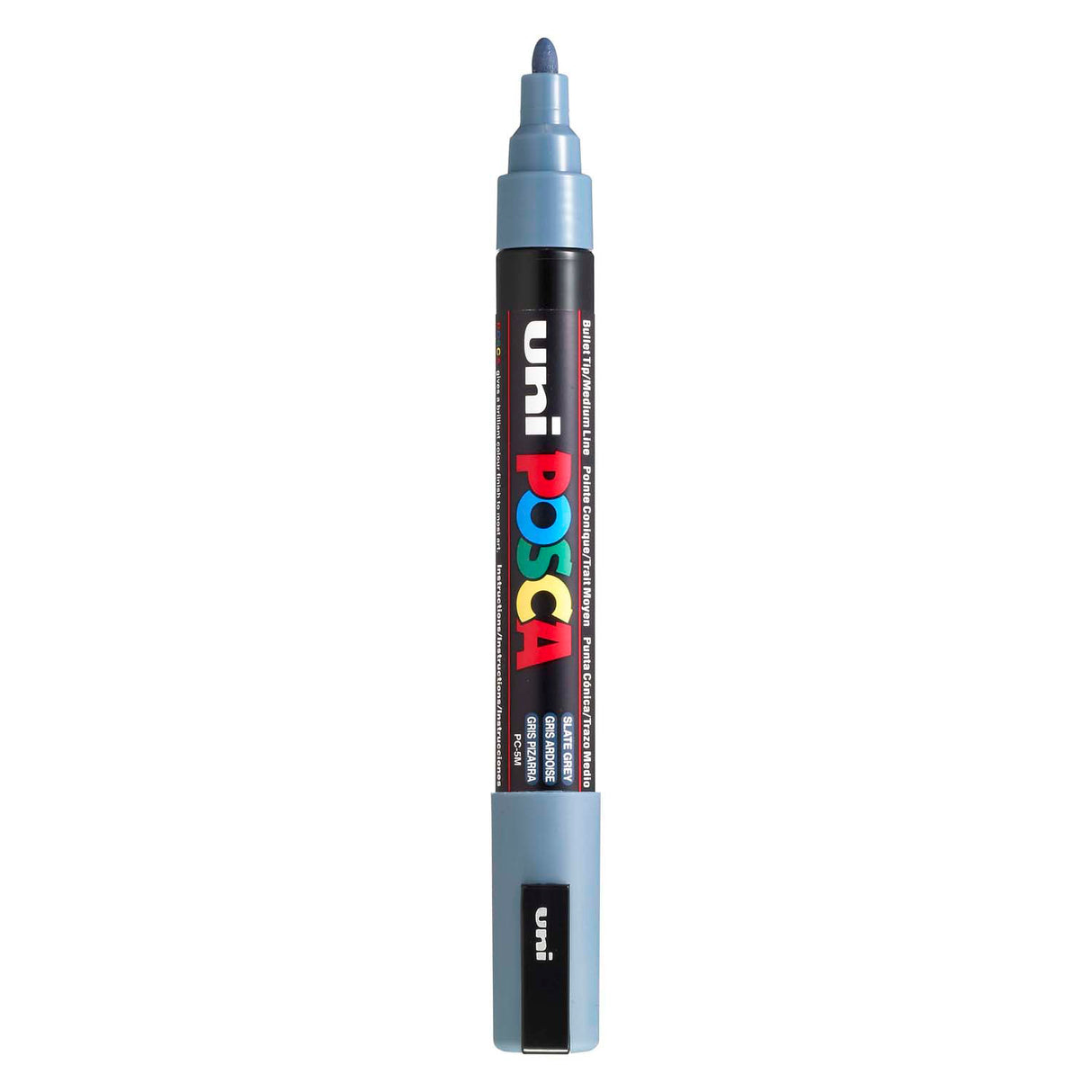 Marqueur Uni-posca posca, taille pc-5m, largeur de trait 2,5 mm, moyen, gris ardoise, 1 pièce
