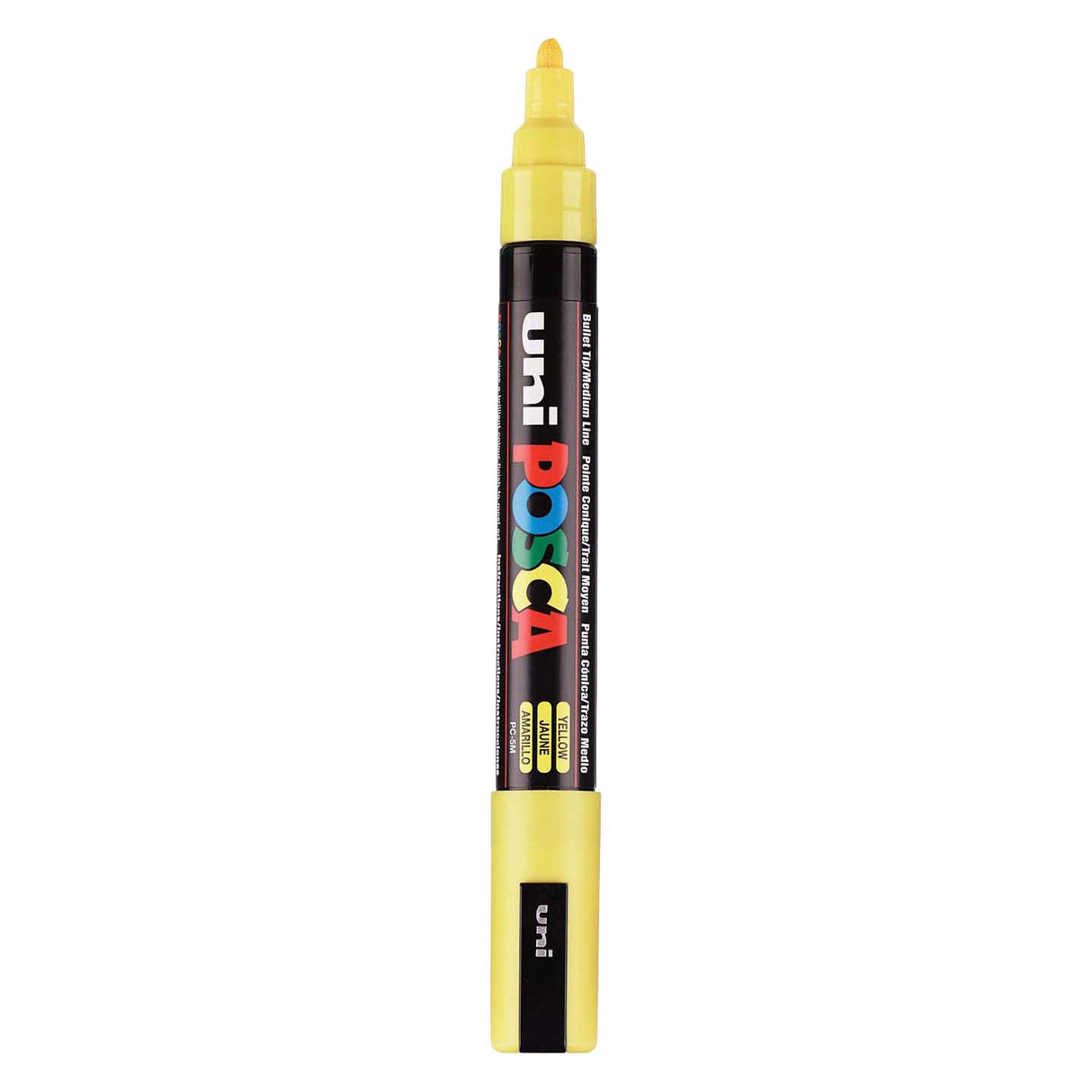 Marqueur Uni-posca posca, taille pc-5m, largeur de trait 2,5 mm, moyen, jaune, 1 pièce