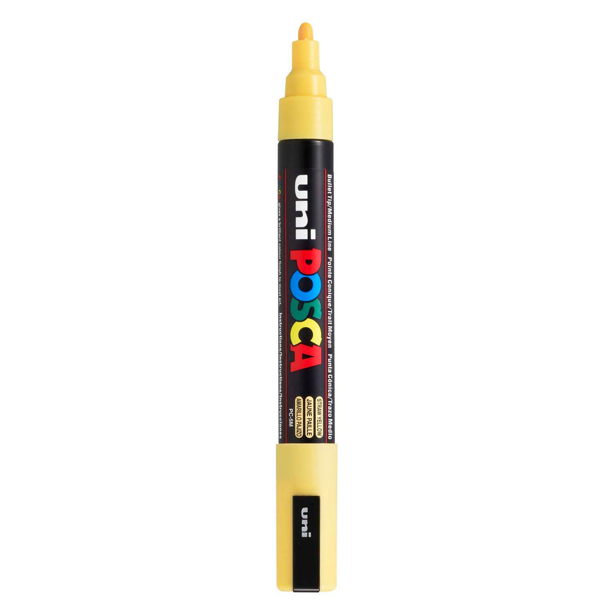 Marqueur Uni-posca posca, taille pc-5m, largeur de trait 2,5 mm, moyen, jaune paille, 1 pièce