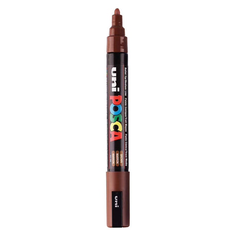 Marqueur Uni-posca posca, taille pc-5m, largeur de trait 2,5 mm, moyen, marron, 1 pièce