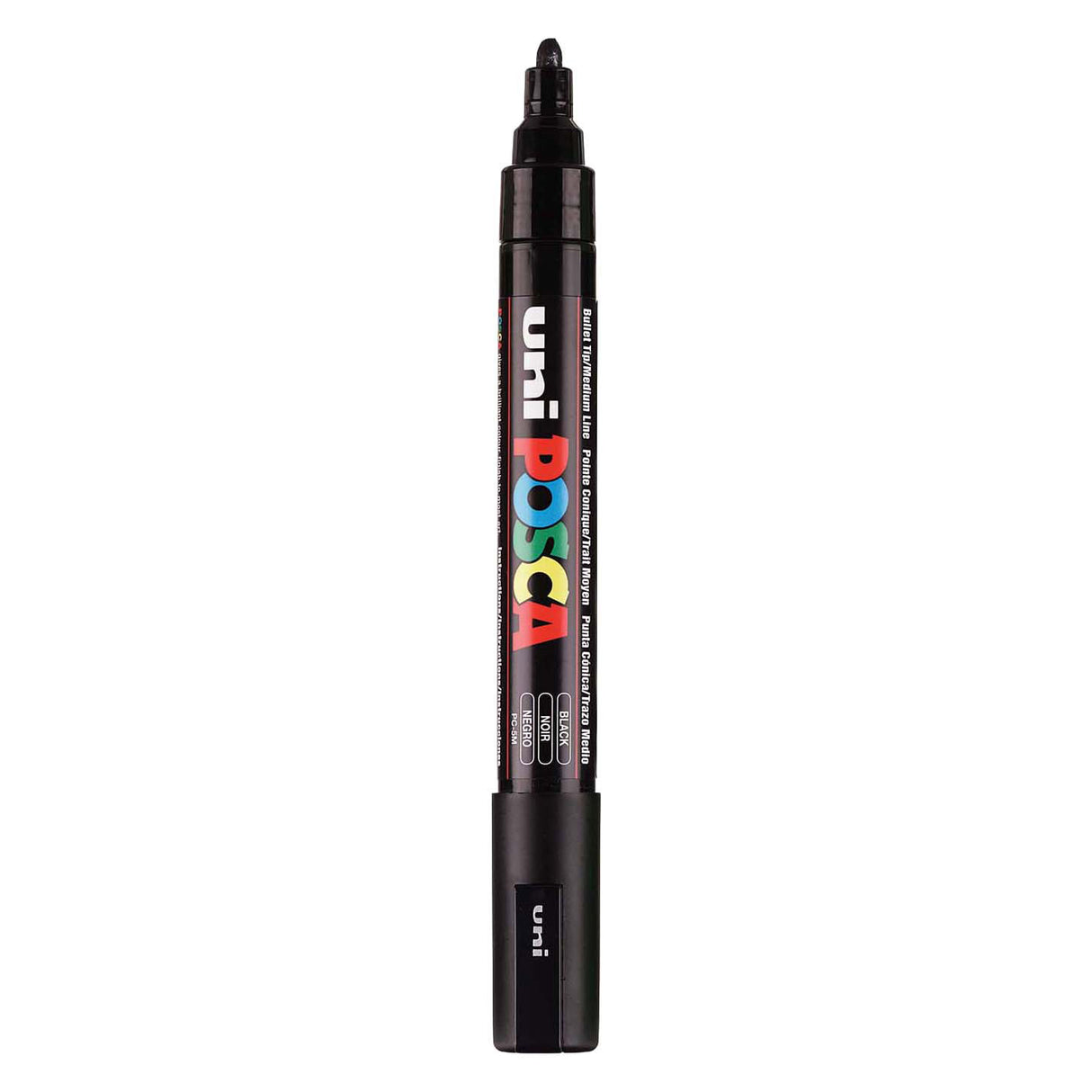 Marqueur Uni-posca posca, taille pc-5m, largeur de trait 2,5 mm, moyen, noir, 1 pièce