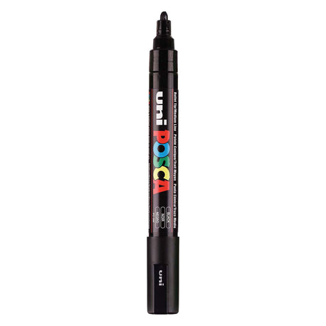 Marqueur Uni-posca posca, taille pc-5m, largeur de trait 2,5 mm, moyen, noir, 1 pièce