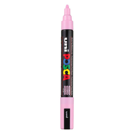 Marqueur Uni-posca posca, taille pc-5m, largeur de trait 2,5 mm, moyen, rose clair, 1 pièce