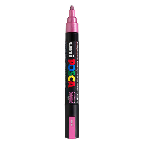 Marqueur Uni-posca posca, taille pc-5m, largeur de trait 2,5 mm, moyen, rose métallisé, 1 pièce