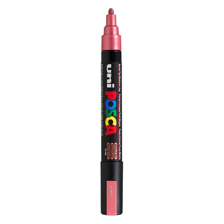 Marqueur Uni-posca posca, taille pc-5m, largeur de trait 2,5 mm, moyen, rouge métallisé, 1 pièce