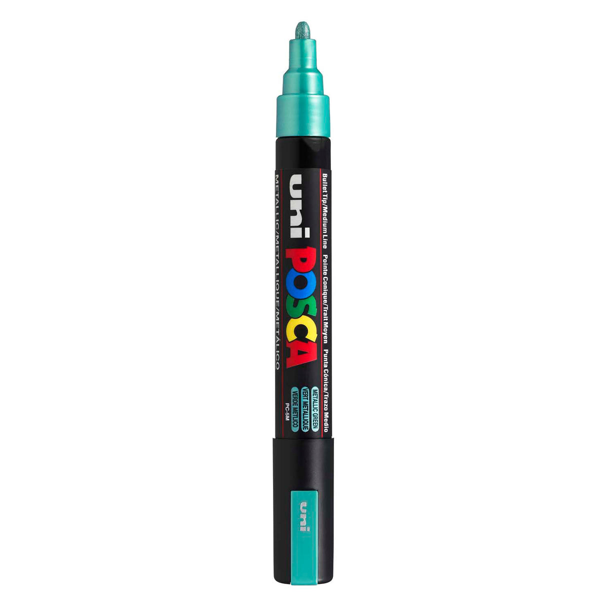 Marqueur Uni-posca posca, taille pc-5m, largeur de trait 2,5 mm, moyen, vert métallisé, 1 pièce
