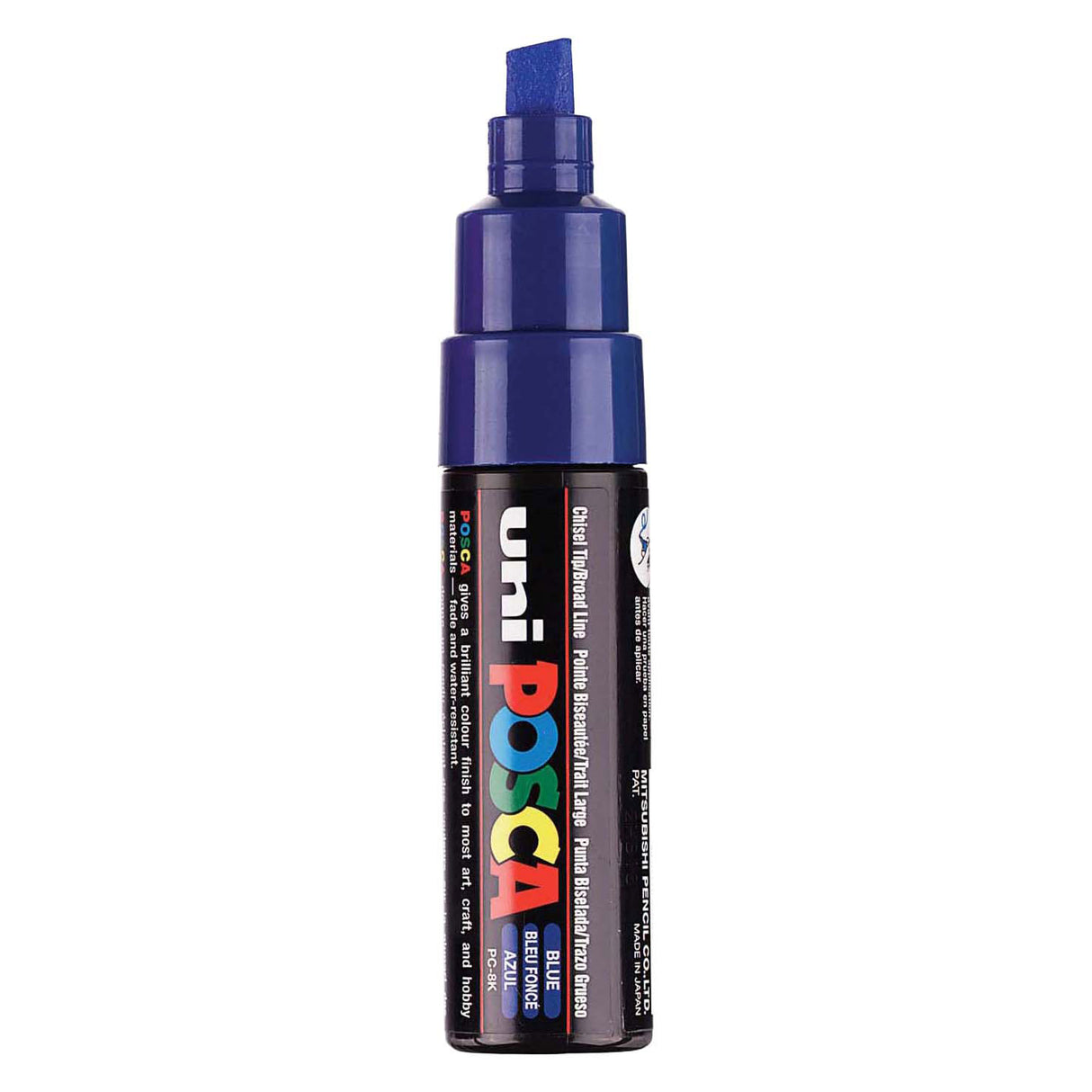 Marqueur Uni-posca posca, taille PC-8k, largeur de trait 8 mm, large, bleu, 1 pièce