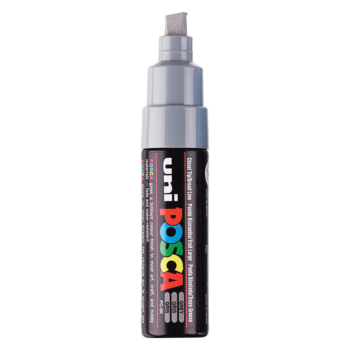 Marqueur Uni-posca posca, taille PC-8k, largeur de trait 8 mm, large, gris, 1 pièce
