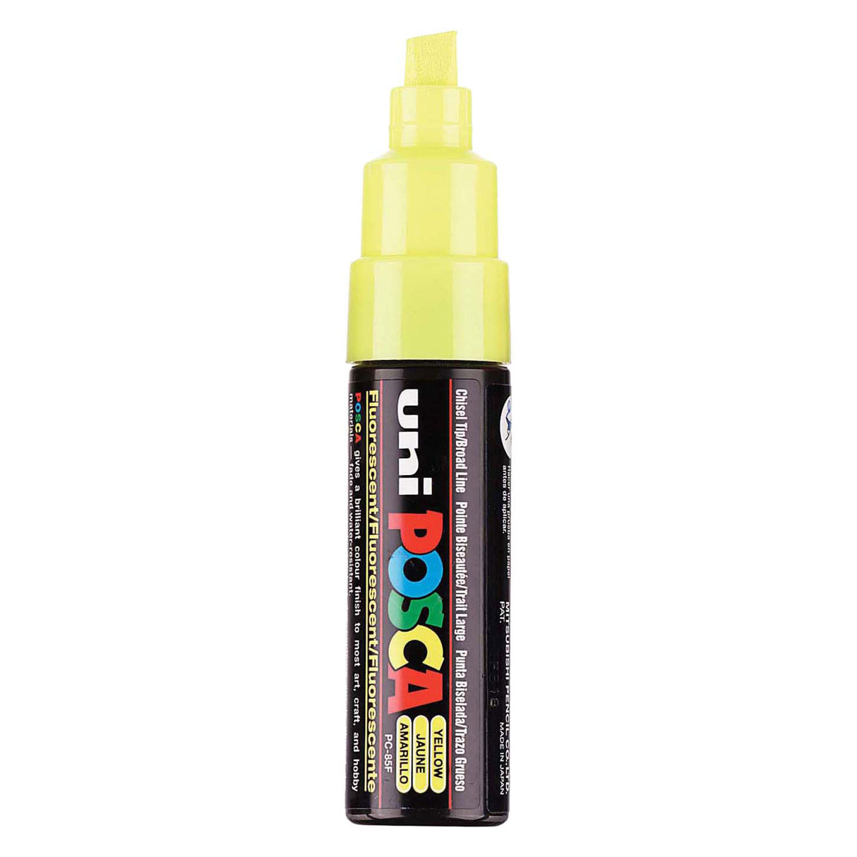 Marqueur Uni-posca posca, taille PC-8k, largeur de trait 8 mm, large, jaune, 1 pièce