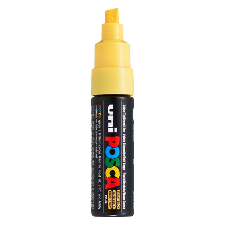 Marqueur Uni-posca posca, taille PC-8k, largeur de trait 8 mm, large, jaune paille, 1 pièce