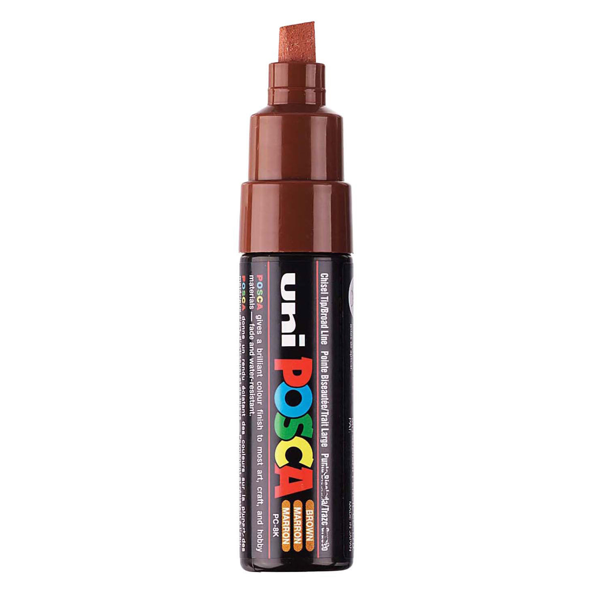 Marqueur Uni-posca posca, taille PC-8k, largeur de trait 8 mm, large, marron, 1 pièce