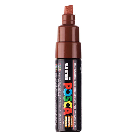 Marqueur Uni-posca posca, taille PC-8k, largeur de trait 8 mm, large, marron, 1 pièce