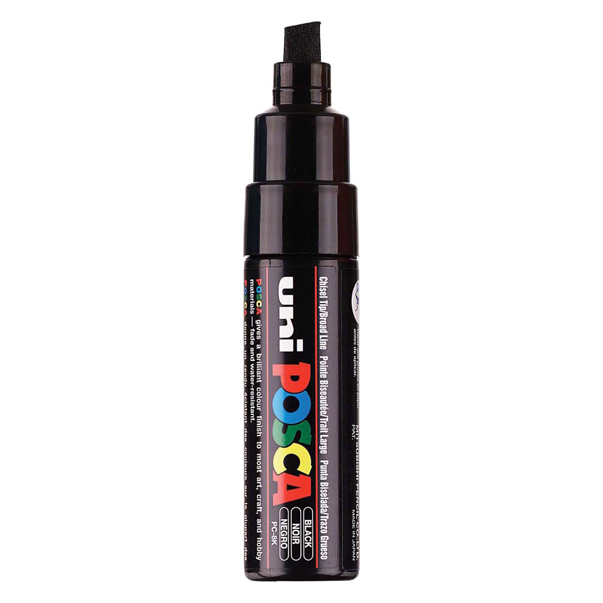 Marqueur Uni-posca posca, taille PC-8k, largeur de trait 8 mm, large, noir, 1 pièce