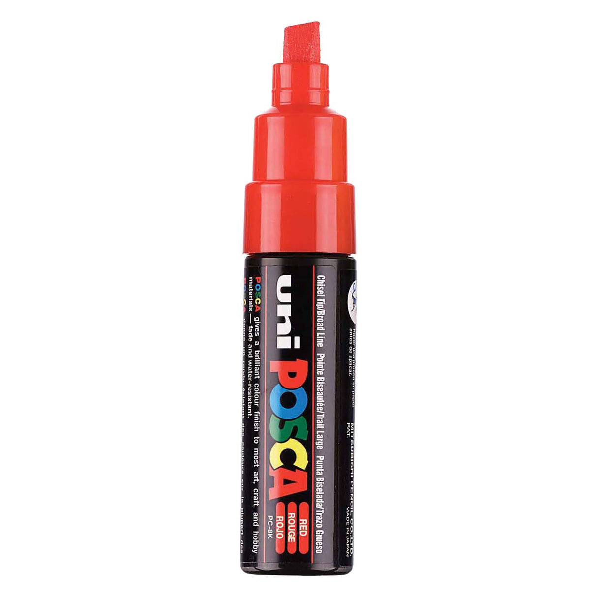 Marqueur Uni-posca posca, taille PC-8k, largeur de trait 8 mm, large, rouge, 1 pièce