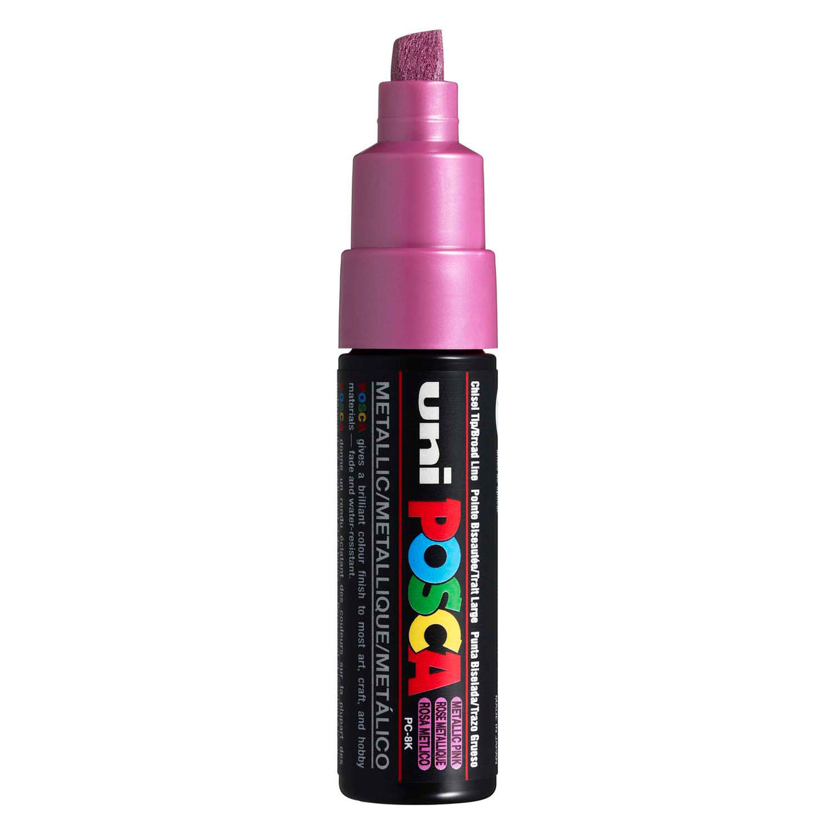 Marqueur Uni-posca posca, taille PC-8k, largeur de trait 8 mm, large, rose métallisé, 1 pièce