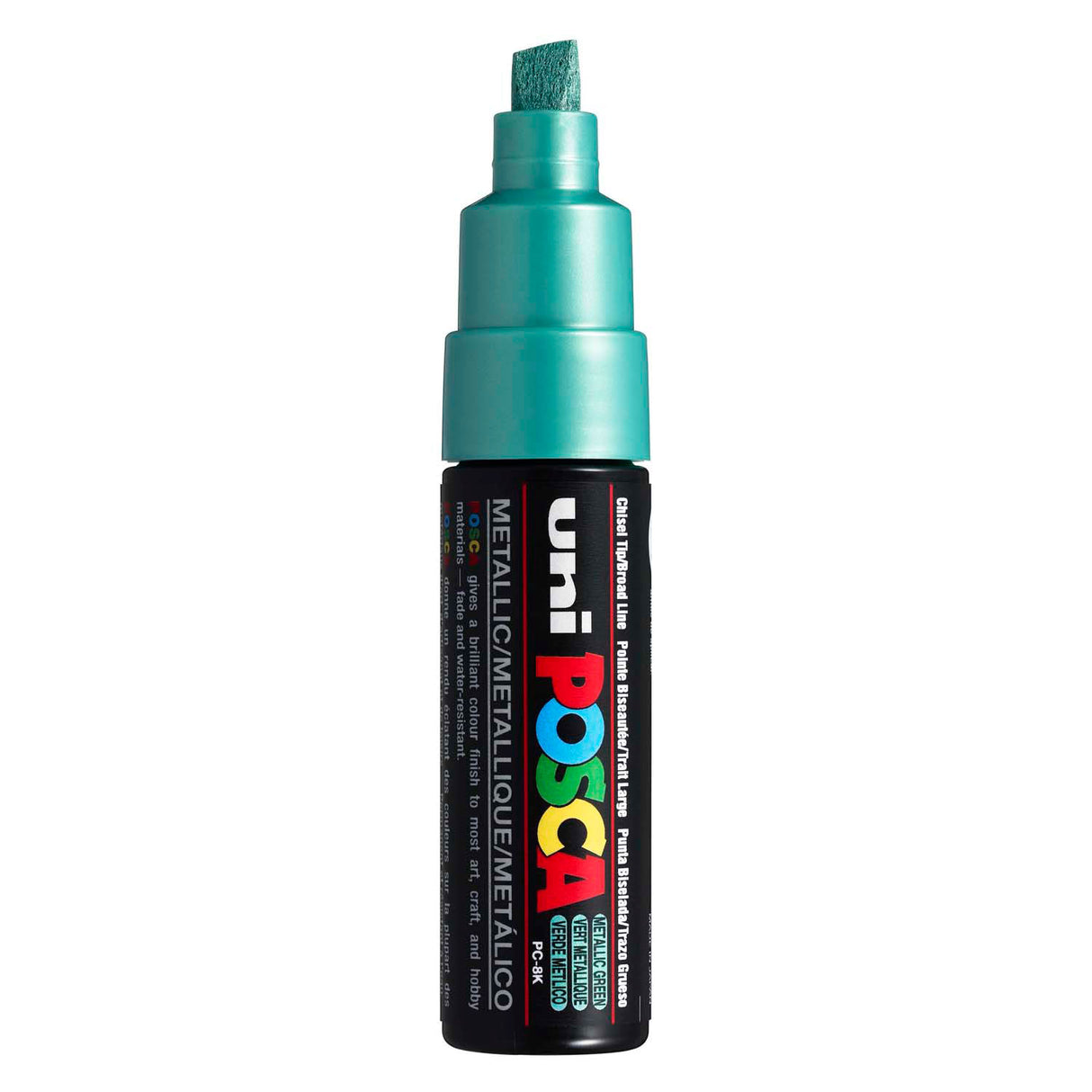 Marqueur Uni-posca posca, taille PC-8k, largeur de trait 8 mm, large, vert métallisé, 1 pièce