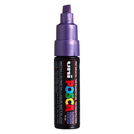 Marqueur peinture Uni posca 8k violet métallisé - pointe biseautée 8mm