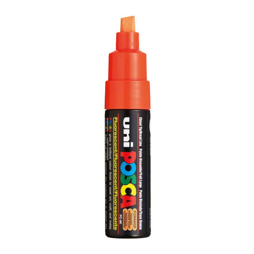 Marqueur Uni-posca posca, taille PC-8k, largeur de trait 8 mm, large, orange fluo, 1 pièce