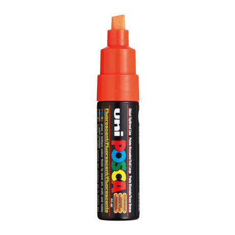 Marqueur peinture Uni posca 8k orange - pointe biseautée 8mm