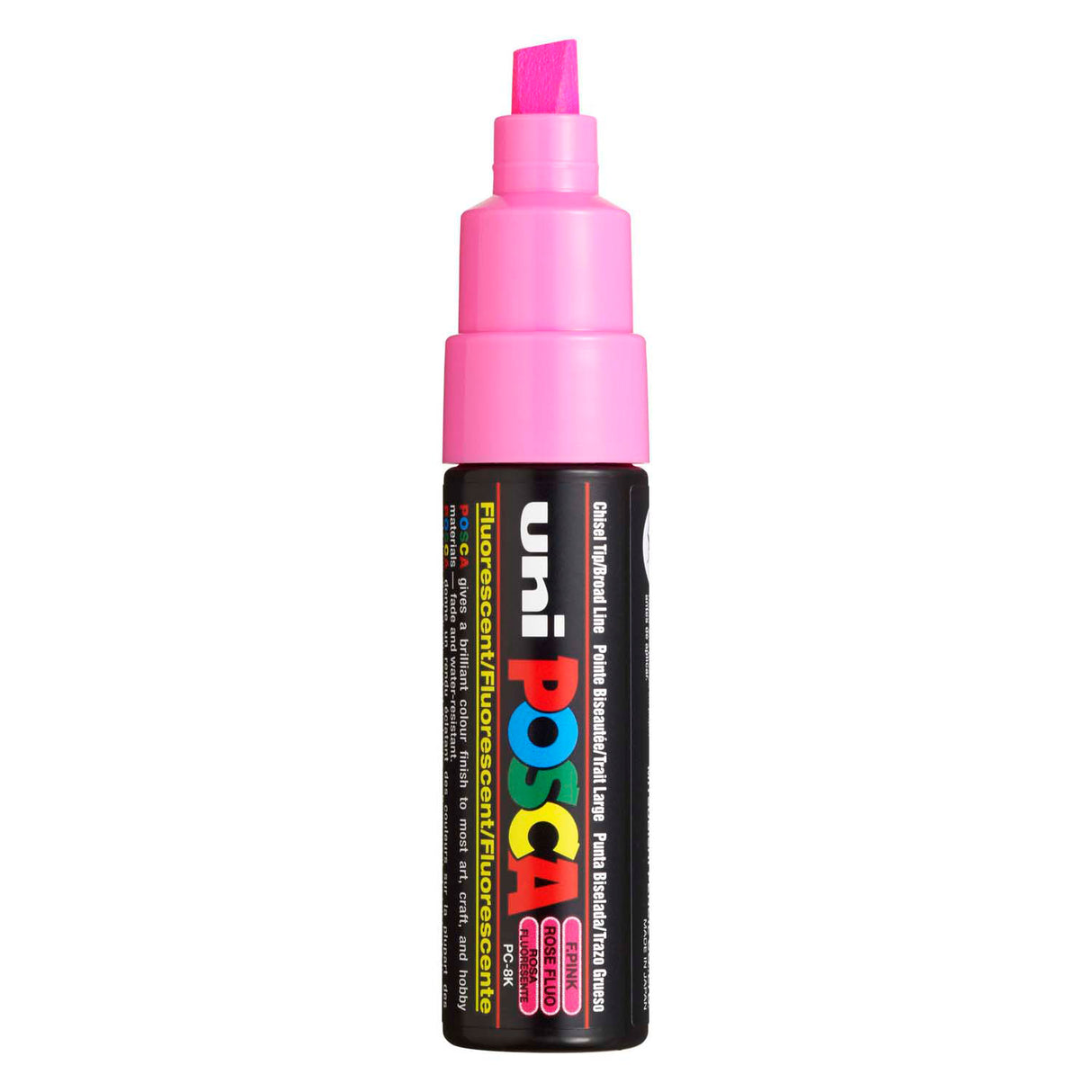 Marqueur Uni-posca posca, taille PC-8k, largeur de trait 8 mm, large, rose fluo, 1 pièce