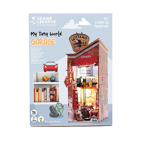 Kit de modèle de coin de livre de garage de scène 3d de Graine creative graine