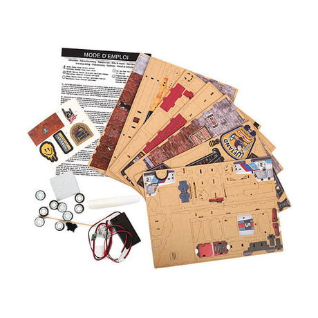 Kit de modèle de coin de livre de garage de scène 3d de Graine creative graine
