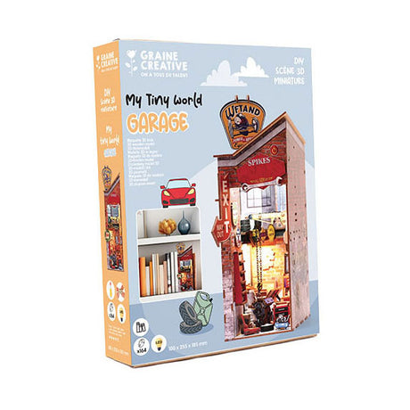 Kit de modèle de coin de livre de garage de scène 3d de Graine creative graine