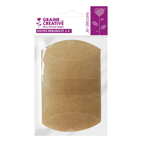 Coffrets cadeaux Graine creative graine 12,3x7,7 cm kraft - 6 pcs.