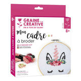 Kit de broderie graine creative graine 15,5 cm licorne
