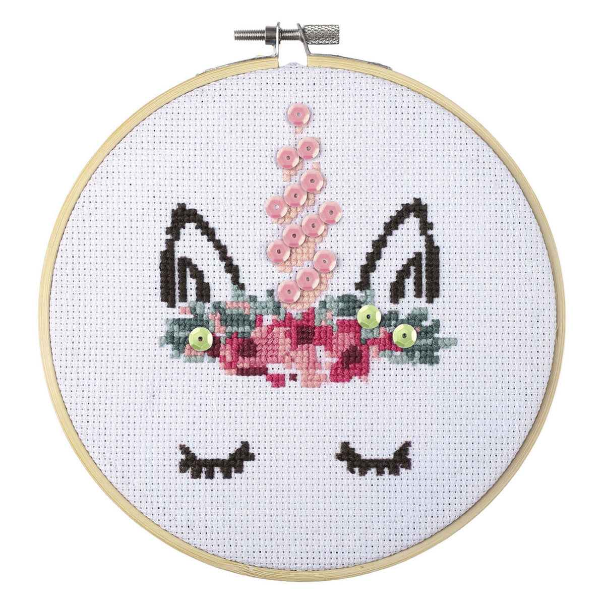 Kit de broderie graine creative graine 15,5 cm licorne