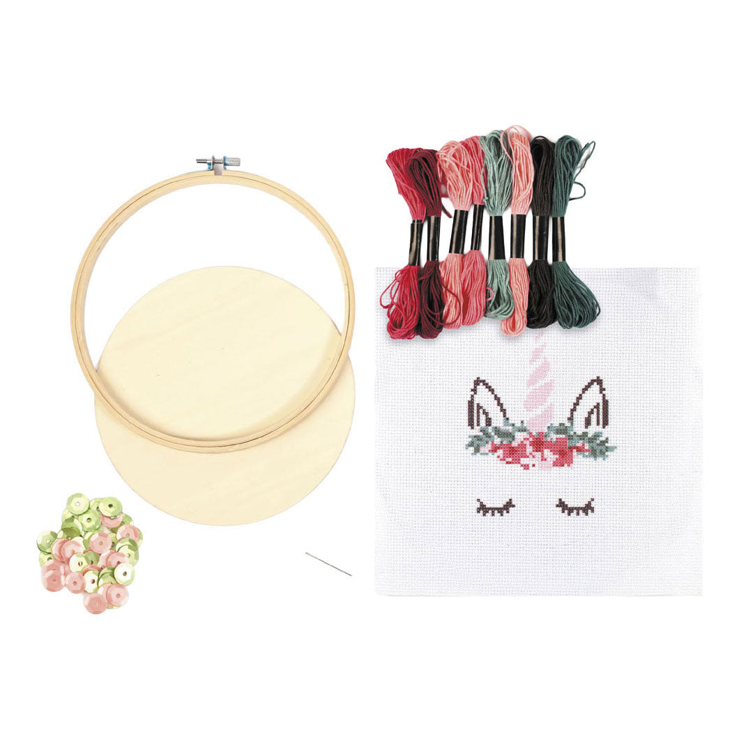Kit de broderie graine creative graine 15,5 cm licorne