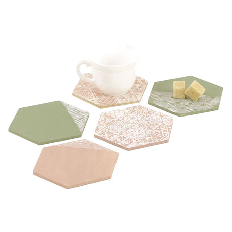 Formes hexagonales en bois graine créatives Graine - 6 pcs.
