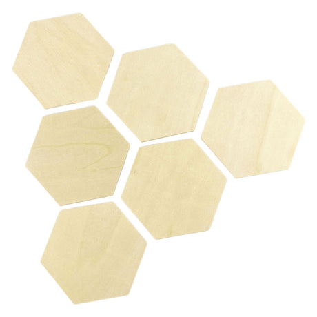 Formes hexagonales en bois graine créatives Graine - 6 pcs.