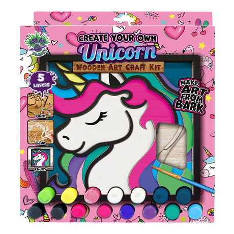 Ensemble d'artisanat d'art en bois Splat Planet, licorne