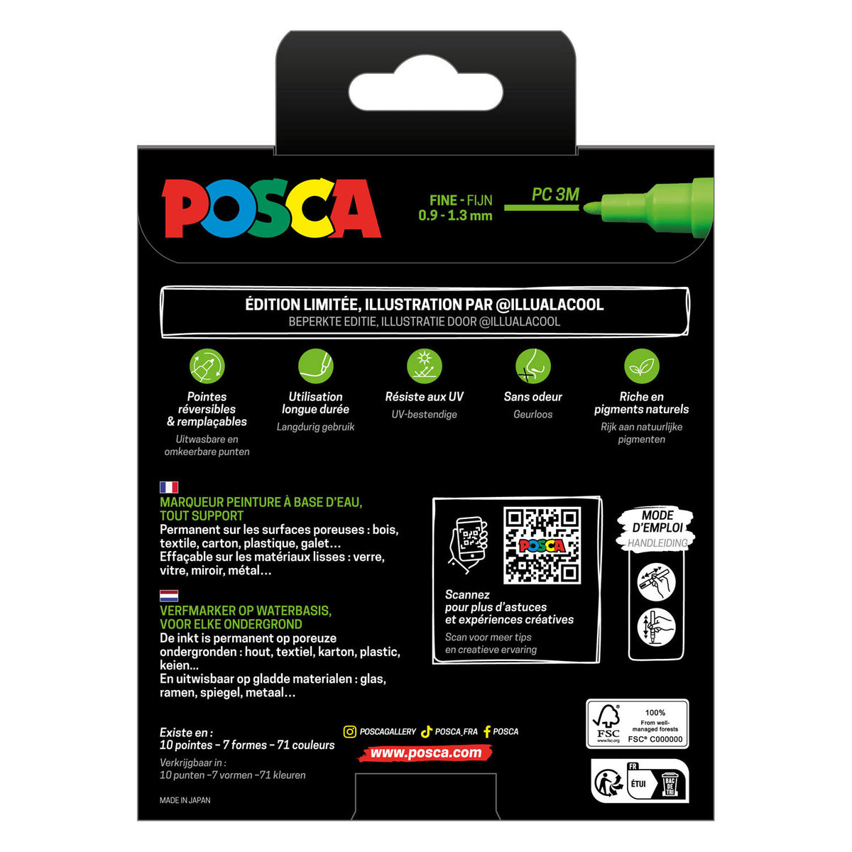 Marqueurs Uni Posca PC3M Set Couleurs Fruitées - 8 pcs.