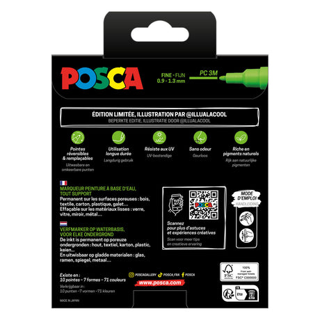 Marqueurs Uni Posca PC3M Set Couleurs Fruitées - 8 pcs.