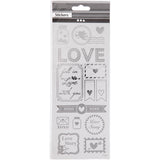 Creativ Company Stickers Silver Love, 1 feuille