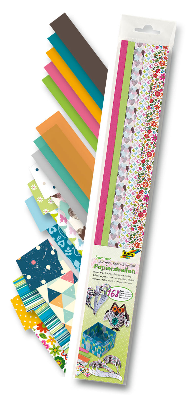 Folia • rayures papier x168 assorties été