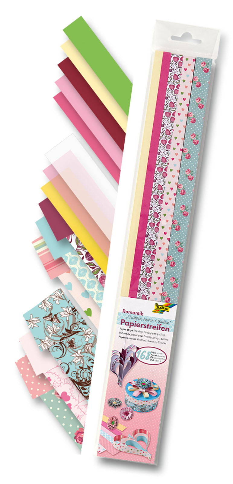 Folia • rayures papier x168 assortis romantique