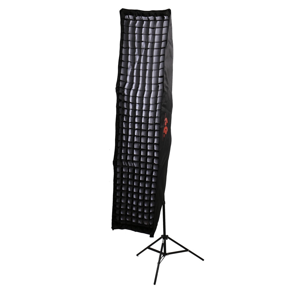 Softbox yeux de faucon 40x180 cm + nid d'abeille fer-sb40180hc