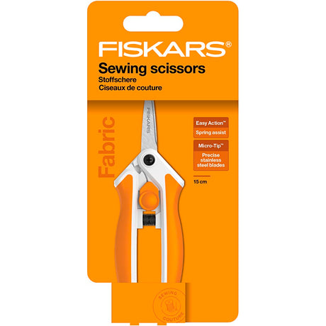 Creativ company fiskars ciseaux soft-touch, l: 15 cm, micro pointes, 1 pièce