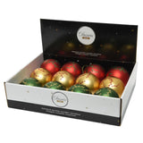 Decoris Boules de Noël mix 12 pcs or rouge vert