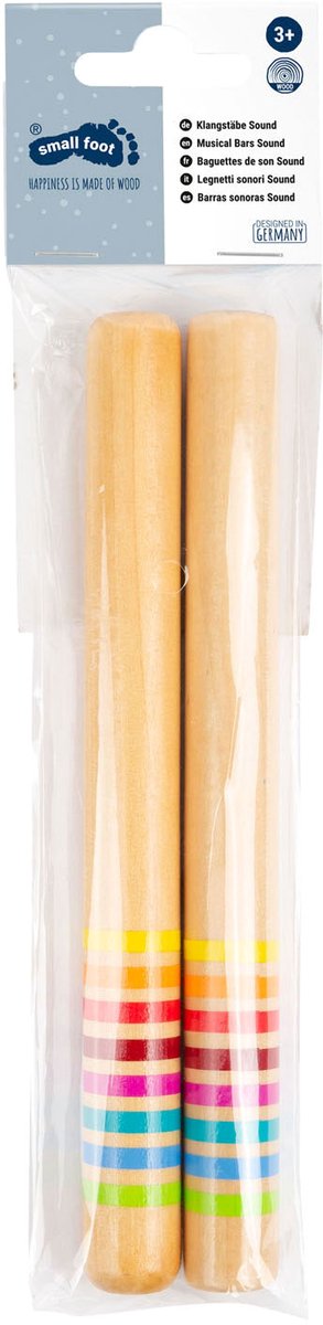 Small foot - baguettes de tambour colorées en bois