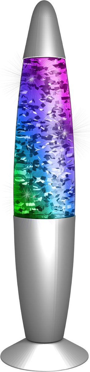 Partyfunlights - lampe à paillettes LED multicolore - technologie économe en énergie - change de couleur - hauteur 34 cm - incl. adaptateur