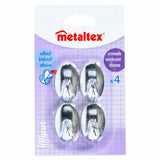 Crochets adhésifs Metaltex 4 pièces ovales chromés | 10 pièces