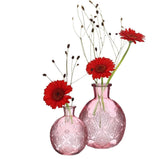 Idées 4 saisons vase bologne rose ø9,5xh12cm